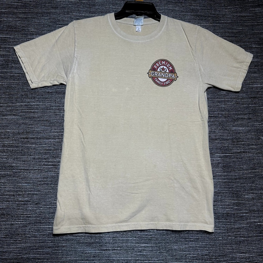 Crazy Shirts Grandpa T Shirt Men's S Brown Short Sleeve Premium Family First